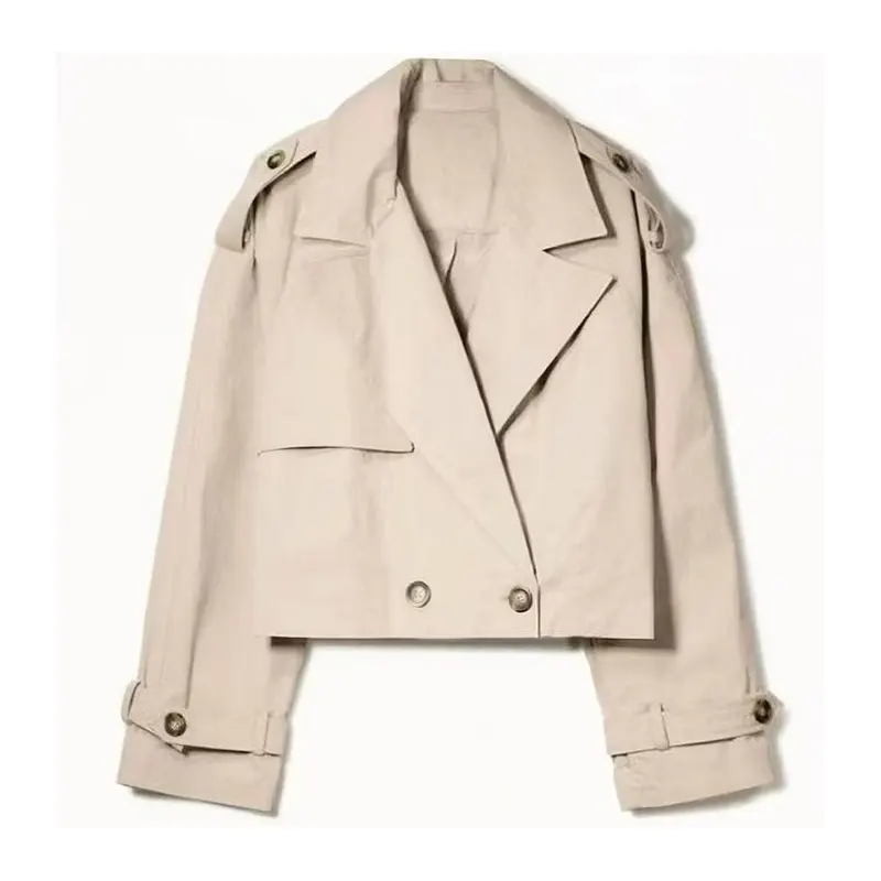 Cropped Windbreaker med elastisk talje bagpå