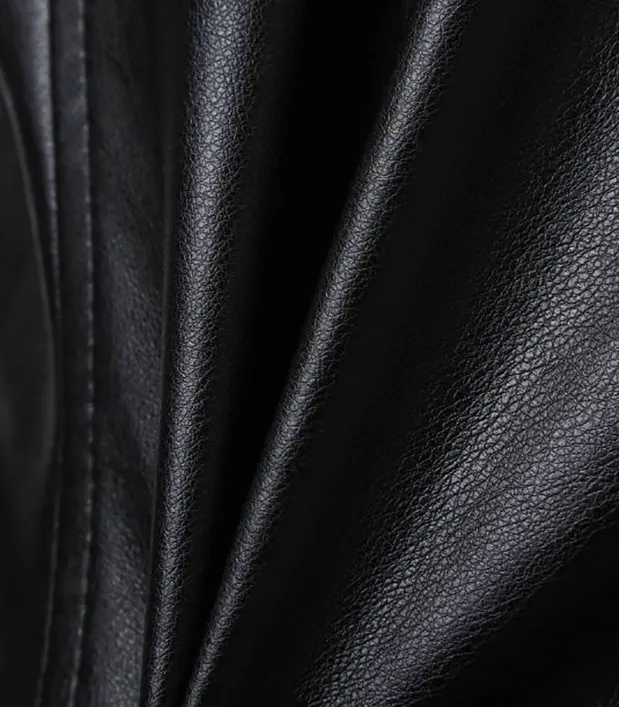 Single-Breasted Faux Leather Waistcoat