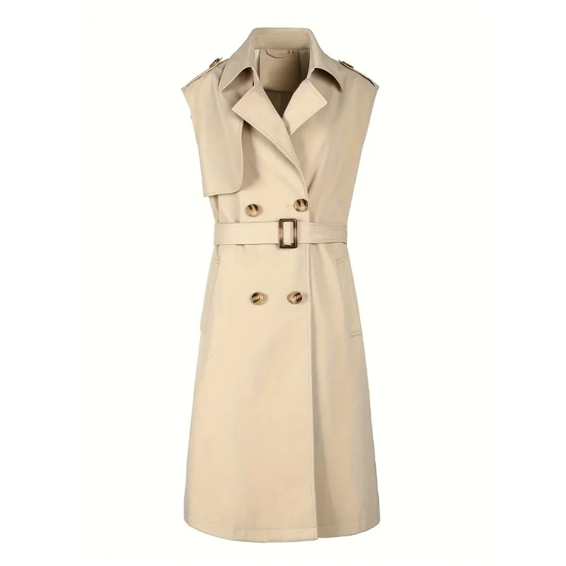 Dame Resort Style Ærmeløs Duster Coat